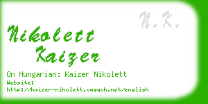 nikolett kaizer business card